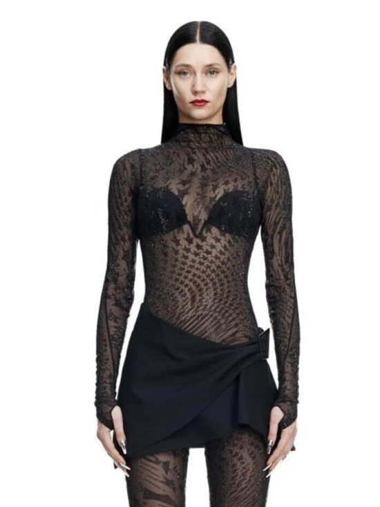 Mugler Tops - Mugler x H&M rhinestone star embellished top